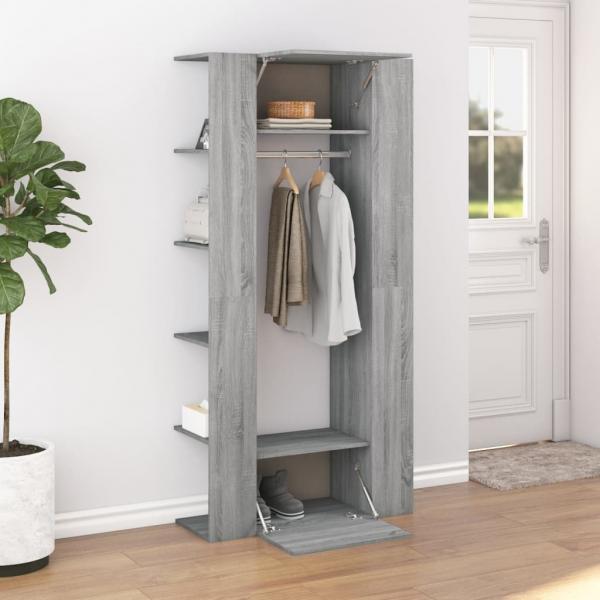 Flurschrank Grau Sonoma 97,5x37x99 cm Holzwerkstoff