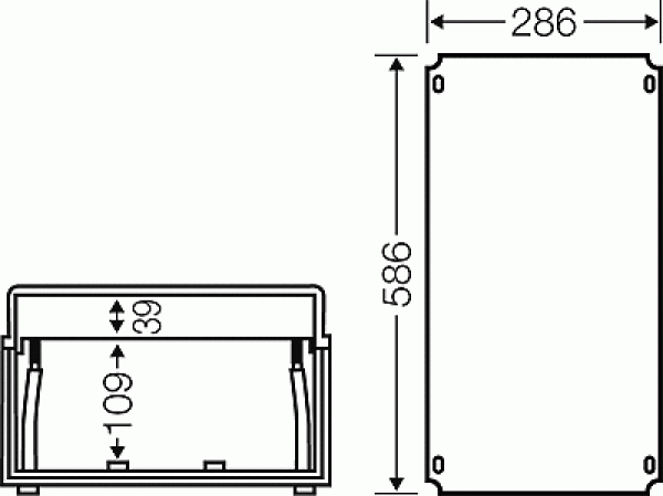 Hensel Mi EP 04 Einbauplatte für Mi04, für Fronttafelinstrumente