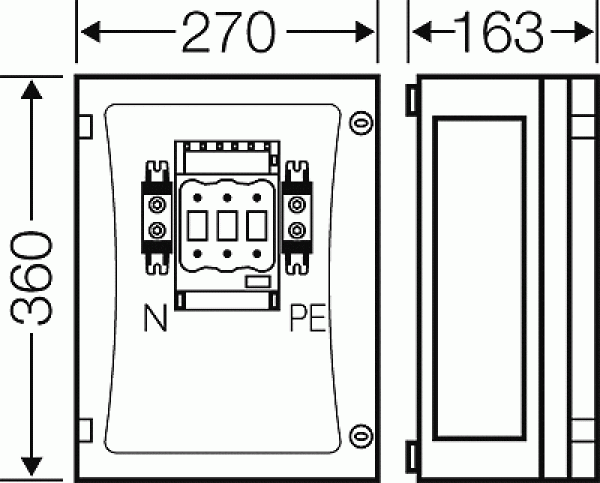 Hensel FP4211 NH-Sicherungslasttrennschaltergehäuse (FP4211)