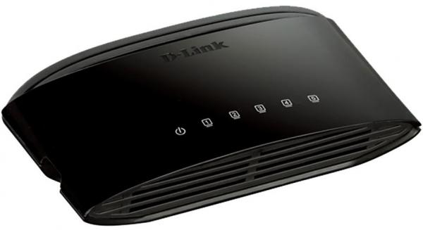 D-Link 5-Port Layer2 Fast Ethernet Switch, 5x RJ-45 Ports (DES-1005D)