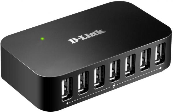 D-Link 7-Port USB 2.0 Hub, Schnellladeanschluss (DUB-H7)