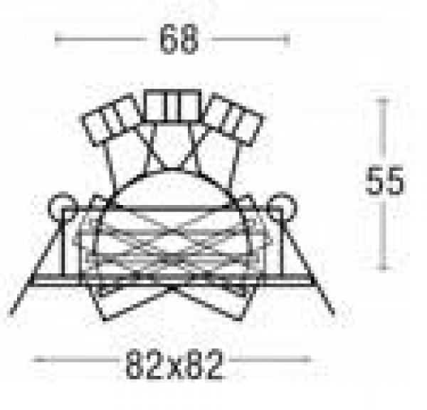 Brumberg NV-Einbaustrahler, GX5,3/50W, alu matt (0065.25)