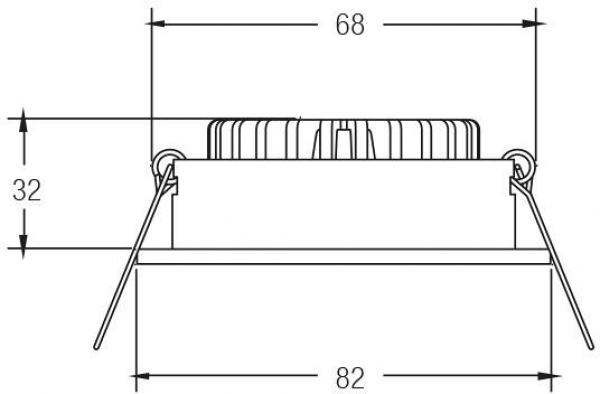 Brumberg LED-Einbaustrahler, 350mA, 6W, d2w, aluminium (12461253)