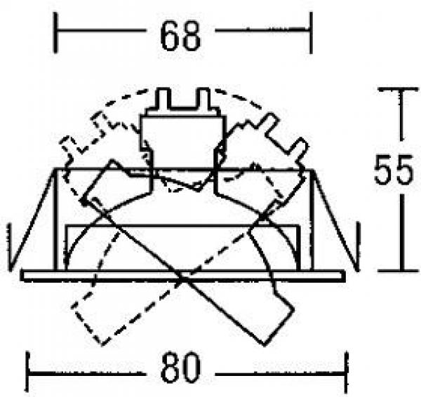 Brumberg NV-Einbaustrahler, GX5,3/50W, edelstahl (2191.22)