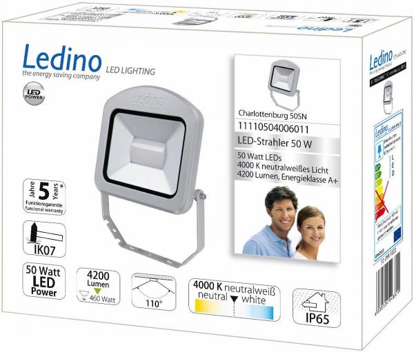 Ledino Charlottenburg 50SN LED-Strahler, 50W, 4000K, silber (11110504006011)