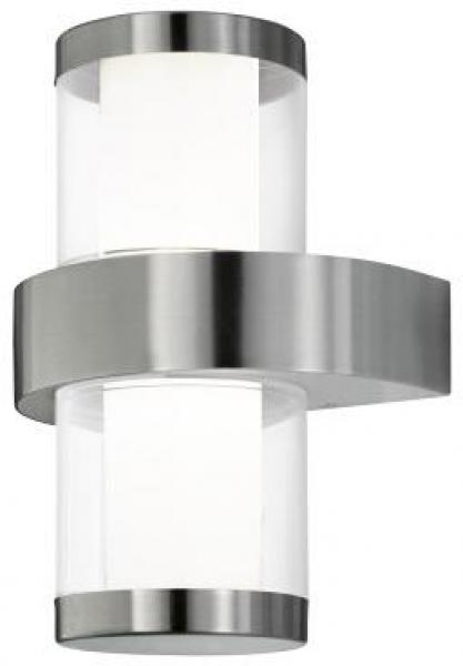 ARDEBO.de Eglo Beverly 1 LED-Wandleuchte, 2x3,7W, Edelstahl, weiß (94799)