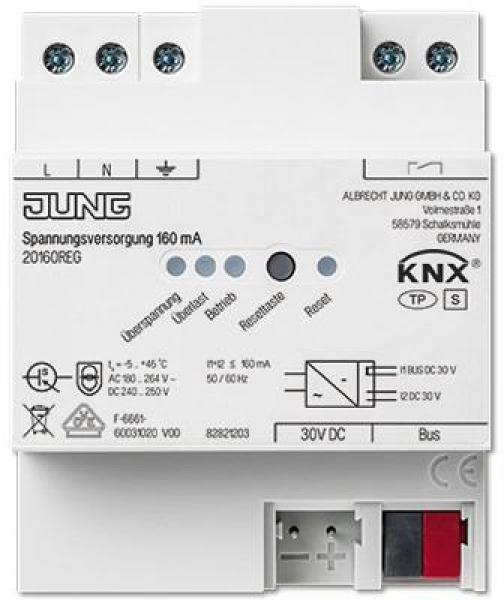 ARDEBO.de Jung 20320REG KNX Spannungsversorgung 320mA, 4 Teilungseinheiten, REG-Gehäuse