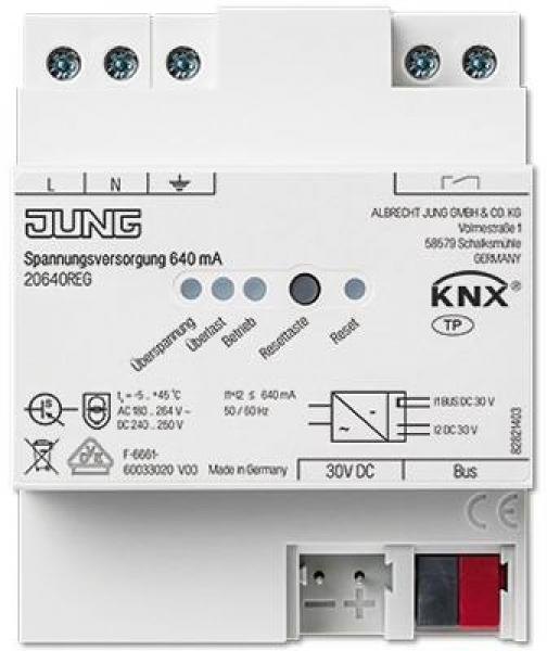 ARDEBO.de Jung 20640REG KNX Spannungsversorgung 640mA, 4 Teilungseinheiten, REG-Gehäuse