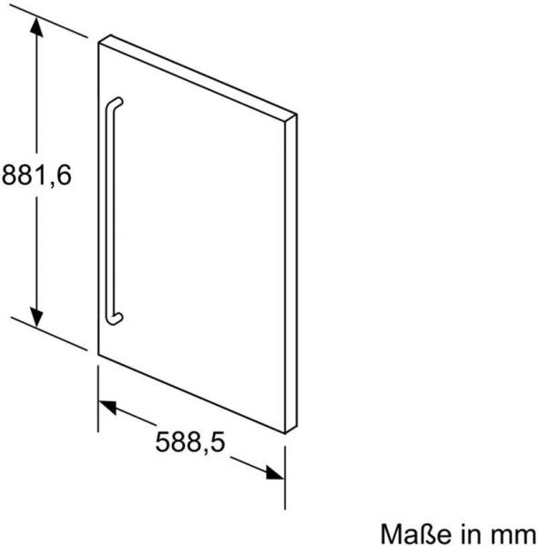 Bosch KFZ20SX0 Edelstahlverkleidung mit Metallgriff