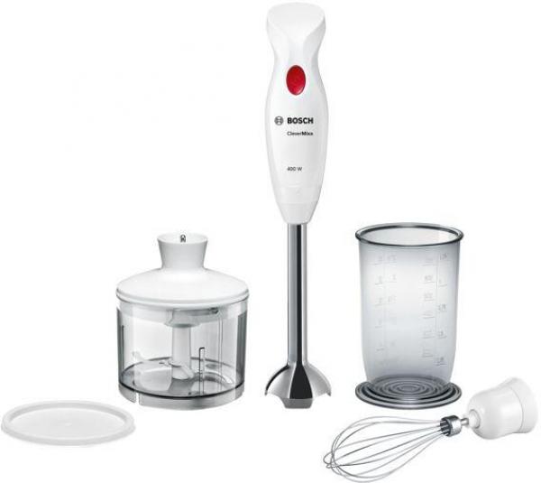 ARDEBO.de Bosch MSM24500 Stabmixer CleverMixx, 400 W, einfachste Reinigung, CleverMixx, weiß