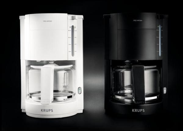 Krups Proaroma F309 01 Filterkaffeemaschine, 1050 W, 1,25l, 10-15 Tassen, Schwenkfilter, weiß