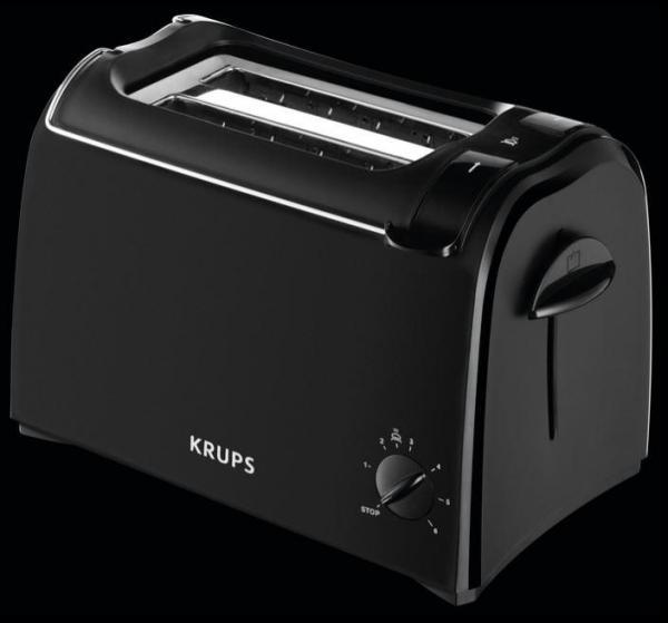 ARDEBO.de Krups Proaroma KH1518 Toaster, 700 W, 2-Scheiben, Hebefunktion, schwarz