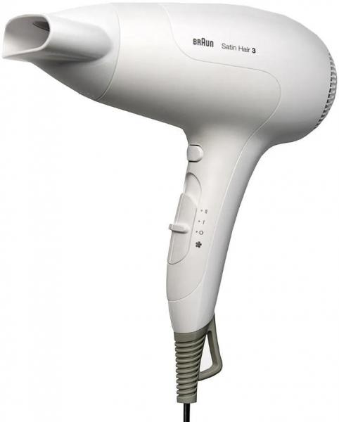 Braun Satin Hair 3 PowerPerfection HD380 Haartrockner, 2000 W, Ionen-Funktion, Styling-Düse, Infrarot-Heizsystem, weiß