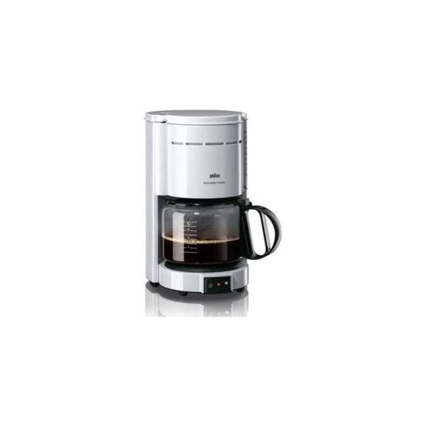 ARDEBO.de Braun Aromaster Classic KF 47/1 Filterkaffeemaschine, 1000 W, 10 Tassen, Anti-Tropf-System, Abschaltautomatik, weiß