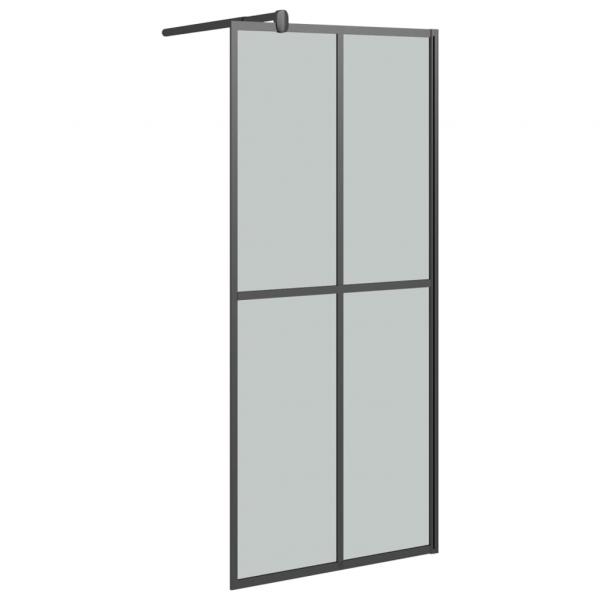 Duschwand für Walk-in Dusche 80x195 cm Dunkles Sicherheitsglas 