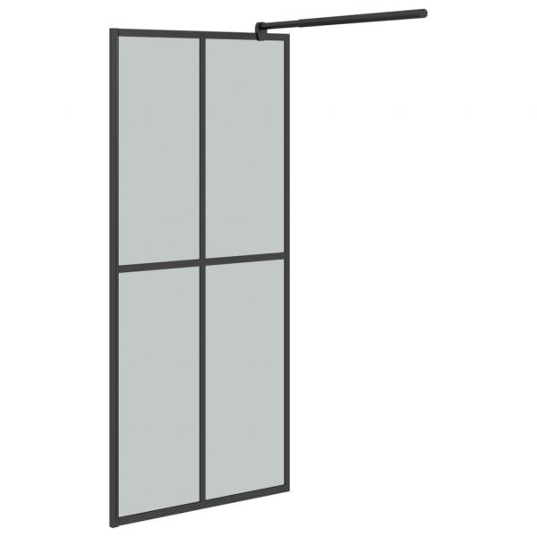 Duschwand für Walk-in Dusche 80x195 cm Dunkles Sicherheitsglas 