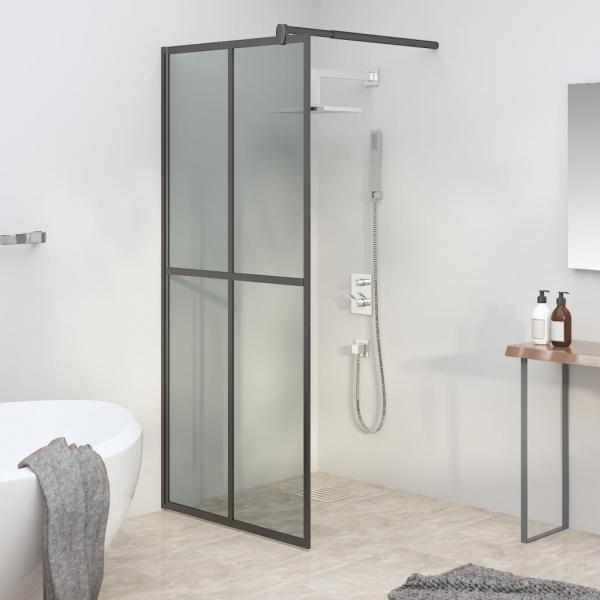 ARDEBO.de - Duschwand für Walk-in Dusche 90x195 cm Dunkles Sicherheitsglas