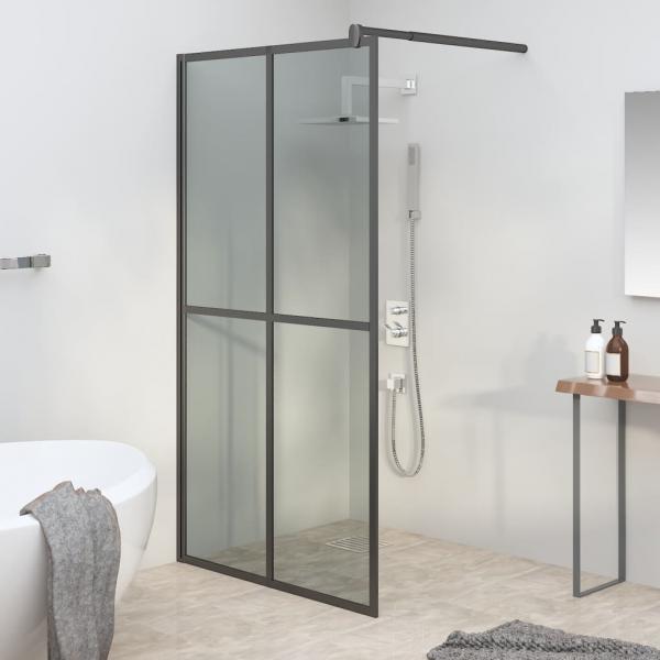 ARDEBO.de - Duschwand für Walk-in Dusche 118x190 cm Dunkles Sicherheitsglas 