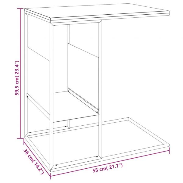 Beistelltisch Weiß 55x36x59,5 cm Holzwerkstoff