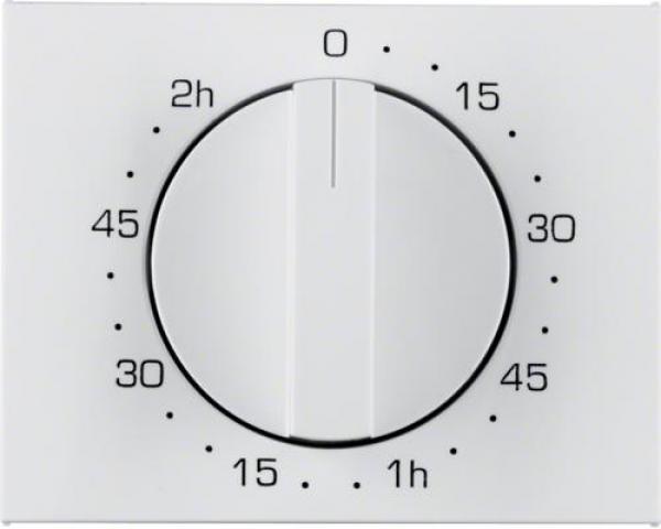 ARDEBO.de Berker 16357109 Zentralstück mit Regulierknopf für mechanische Zeitschaltuhr, K.1, polarweiß glänzend