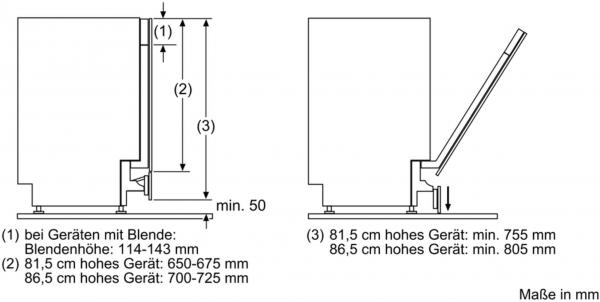 Bosch SMZ5003 Klappscharnier für hohe Korpusmaße