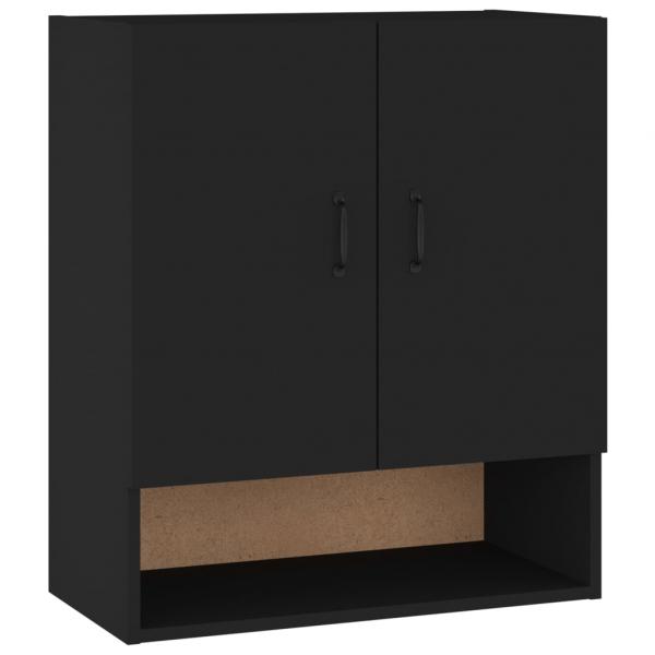 Wandschrank Schwarz 60x31x70 cm Holzwerkstoff