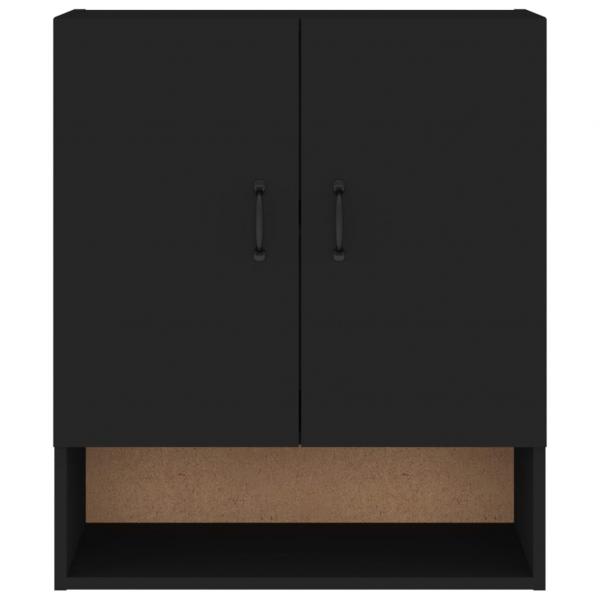 Wandschrank Schwarz 60x31x70 cm Holzwerkstoff