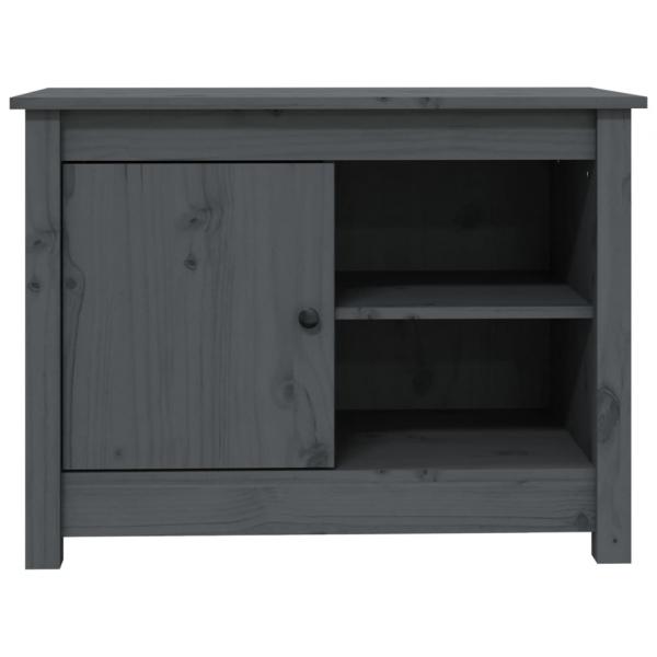 TV-Schrank Grau 70x36,5x52 cm Massivholz Kiefer