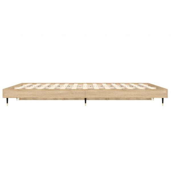 Bettgestell Sonoma-Eiche 120x190 cm Holzwerkstoff