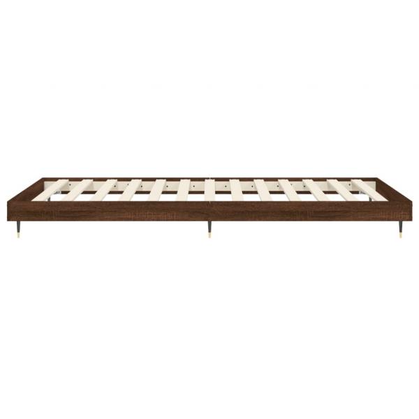 Bettgestell Braun Eichen-Optik 90x200 cm Holzwerkstoff