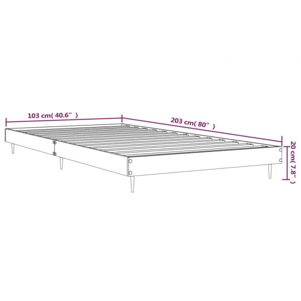 Bettgestell Hochglanz-Weiß 100x200 cm Holzwerkstoff