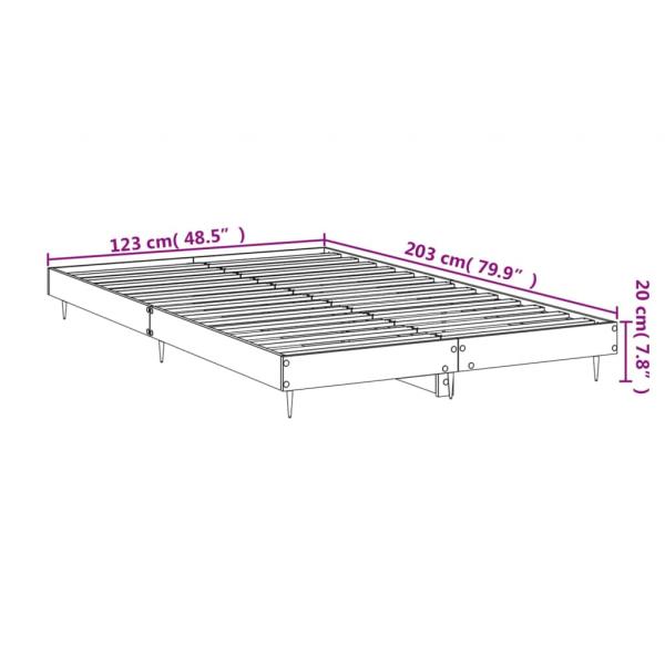 Bettgestell Braun Eichen-Optik 120x200 cm Holzwerkstoff