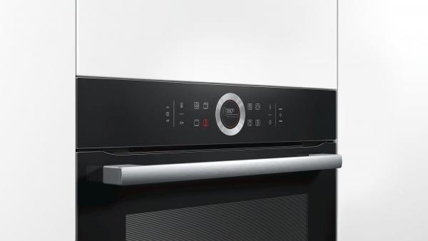 Bosch HBG635BB1 Serie 8 EEK: A+ Einbaubackofen, 60 cm breit, 71 l, 4D Heißluft, AutoPilot, schwarz