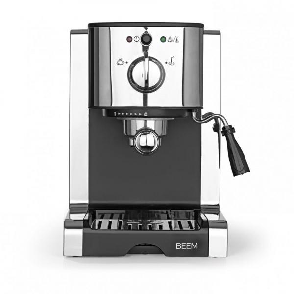 ARDEBO.de BEEM Perfect Espresso Siebträgermaschine, mit Kapseleinsatz, 20bar, 1,25L, silber/schwarz (03260)