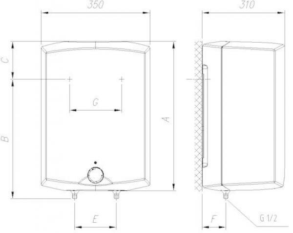 Gorenje GT 15 O N/D A Warmwasserspeicher, druckfest, 15 L, 2kW, Frostschutz, Obertischmontage, weiß