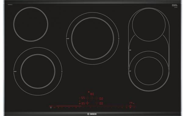 ARDEBO.de Bosch PKM875DP1D Serie 8 Autarkes Glaskeramikkochfeld, 80 cm breit, Alurahmen, DirectSelect Premium, CombiZone, PowerBoost