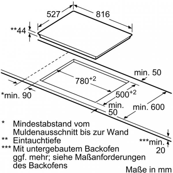 Bosch PKM875DP1D Serie 8 Autarkes Glaskeramikkochfeld, 80 cm breit, Alurahmen, DirectSelect Premium, CombiZone, PowerBoost