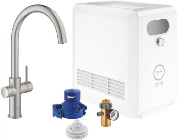 ARDEBO.de GROHE Blue Professional Starter Kit, C-Auslauf, Bluetooth/WIFI, supersteel (31323DC2)