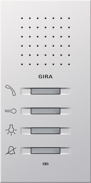 ARDEBO.de Gira 1250112 Wohnungsstation AP, Türkommunikations-Systeme, Reinweiß glänzend