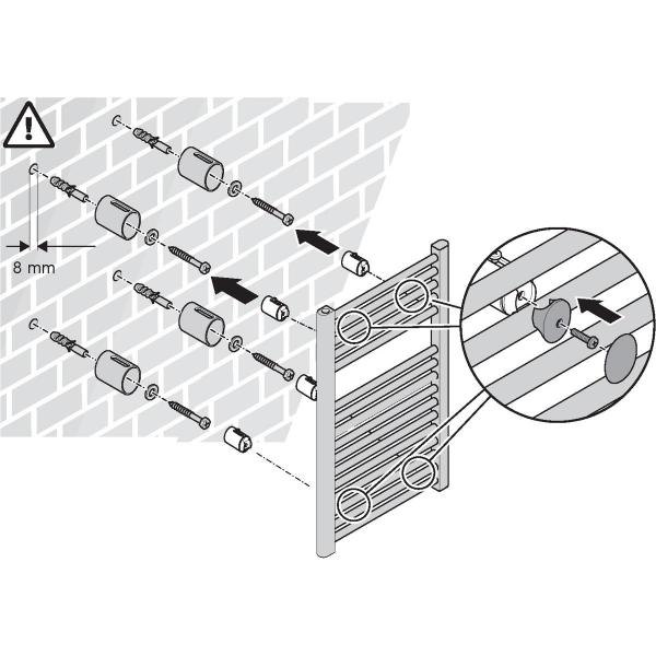 Bosch Heat Radiator 4500 Badheizkörper, 750W, 1420x500x30, weiß (7738335605)