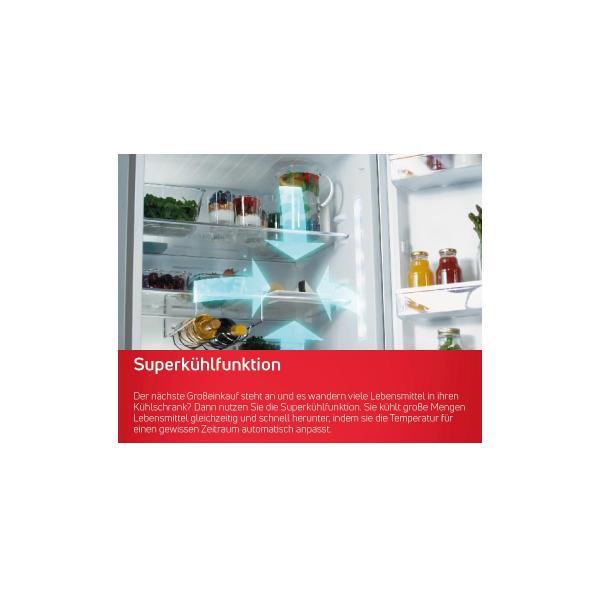 Amica KGCL 387 150 S Stand Kühl-Gefrierkombination, 54 cm breit, 262 L, Automatische Abtauung, FrostControl, Superkühlen, VitControl, Edelstahl dunkel