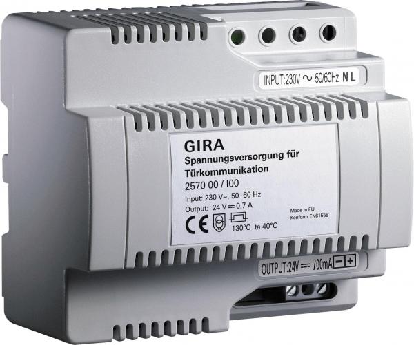 ARDEBO.de Gira 257000 Zusatz-Spannungsversorgung für Türkommunikation 24V DC 700 mA