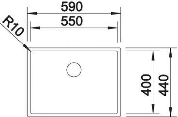 Blanco Claron 550-U Edelstahlspüle ohne Ablauffernbedienung, Edelstahl Seidenglanz (521579)