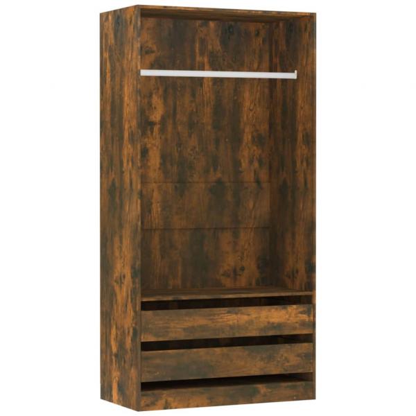 Kleiderschrank Räuchereiche 100x50x200 cm Holzwerkstoff