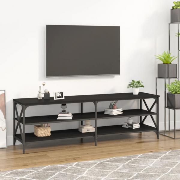 ARDEBO.de - TV-Schrank Schwarz 160x40x50 cm Holzwerkstoff