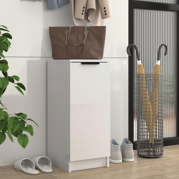 ARDEBO.de - Schuhschrank Hochglanz-Weiß 30x35x70 cm Holzwerkstoff