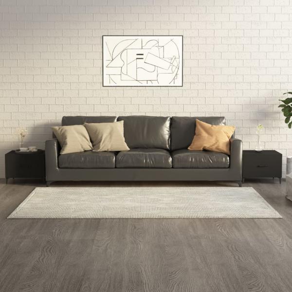 ARDEBO.de - Couchtische mit Metallbeinen 2 Stk. Schwarz 50x50x40 cm