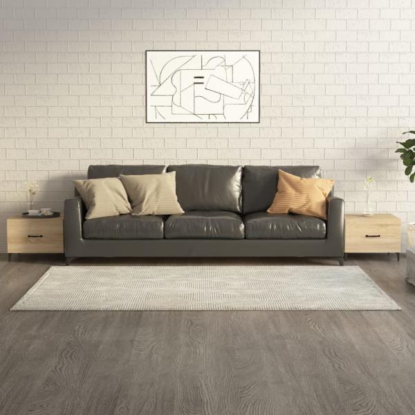 ARDEBO.de - Couchtische mit Metallbeinen 2 Stk. Sonoma-Eiche 50x50x40 cm