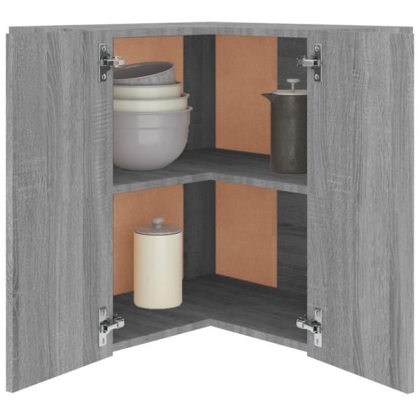 Eck-Hängeschrank Grau Sonoma 57x57x60 cm Holzwerkstoff