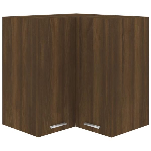 Eck-Hängeschrank Braun Eichen-Optik 57x57x60 cm Holzwerkstoff